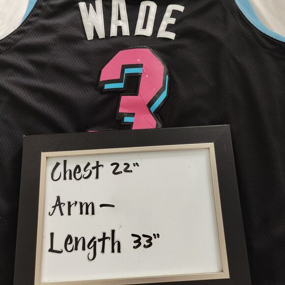 Nike NBA Miami Heat Dwayne Wade Vice City Edition Basketball Jersey Size 52 XL - Picture 7 of 7